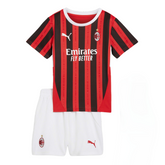 Kids A.C. Milan 24/25 Home Kit Full Set Shirt & Short