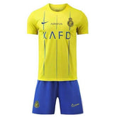Al Nassr Kids Home Kit 2023-24 Full Set Shirt & Shorts