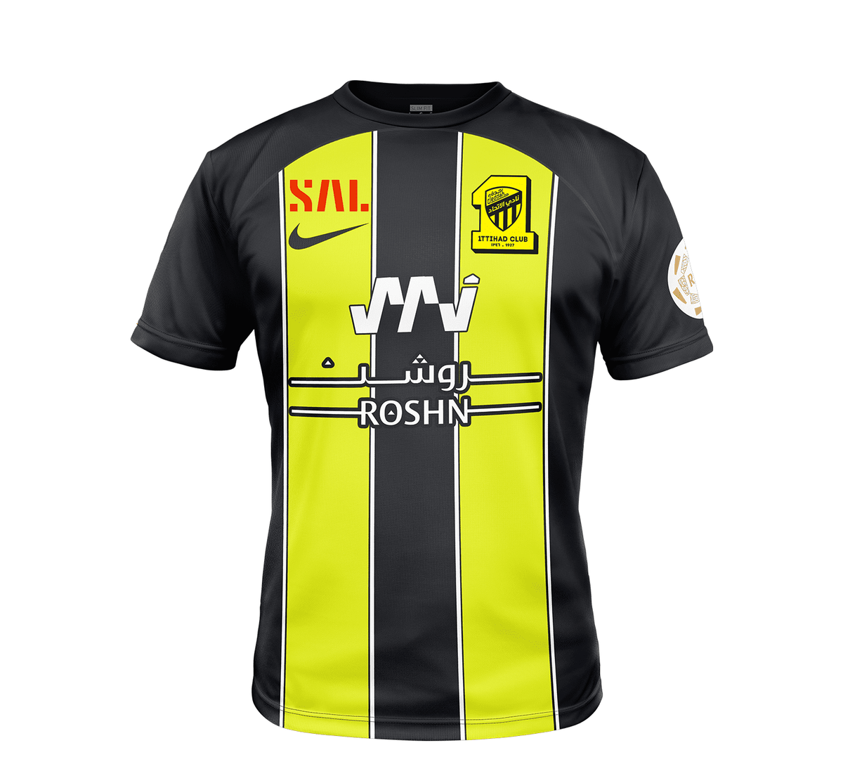 Kids Nike Al-Ittihad 23/24 Home Jersey Full Set Shirt & Shorts