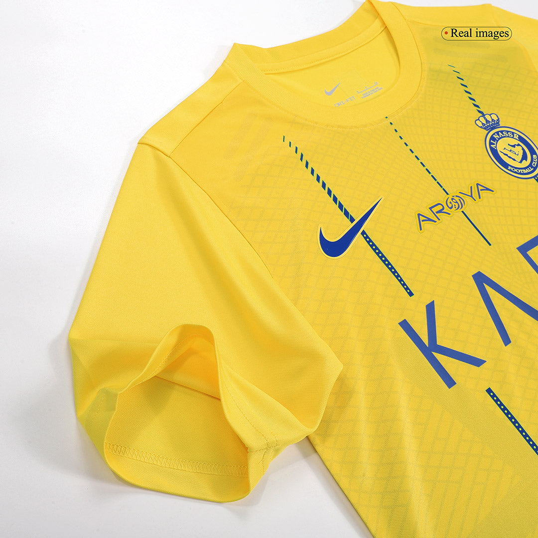 Al Nassr Kids Home Kit  2023-24 Full Set Shirt & Shorts