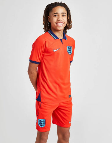 England 2022 Away Kit Junior Full Set T-shirt & short - Football DXB