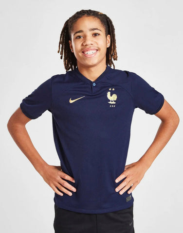 France 2022 Home Shirt Junior - Football DXB