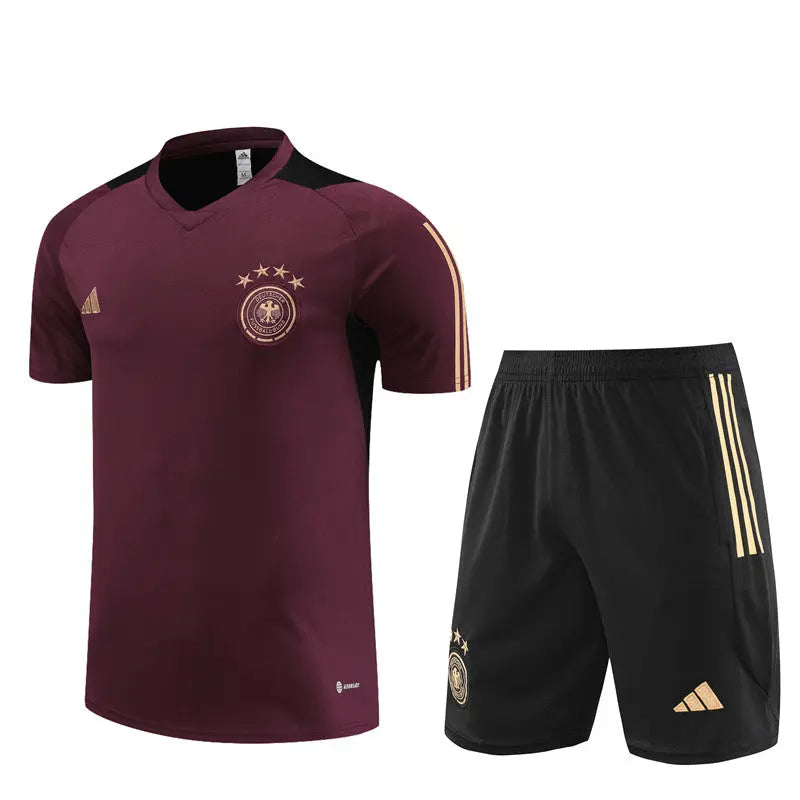 German Short Sleeve Training Suit For Men T-shirt/short Football DXB