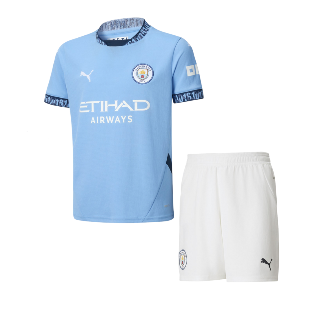 Kids' Manchester City Home Mini Set Shirt & Short 24/25