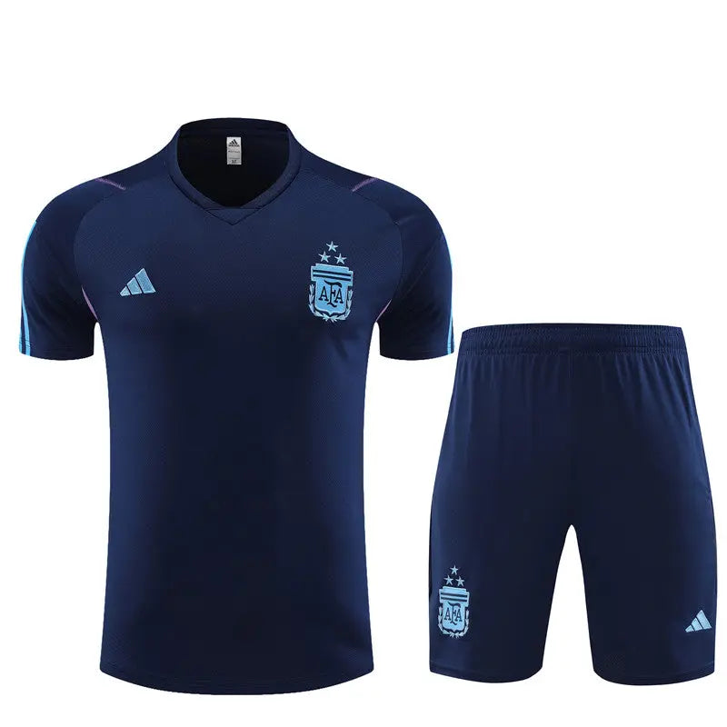 Argentina Short Sleeve Training Suit For Kids T-shirt/short Football DXB