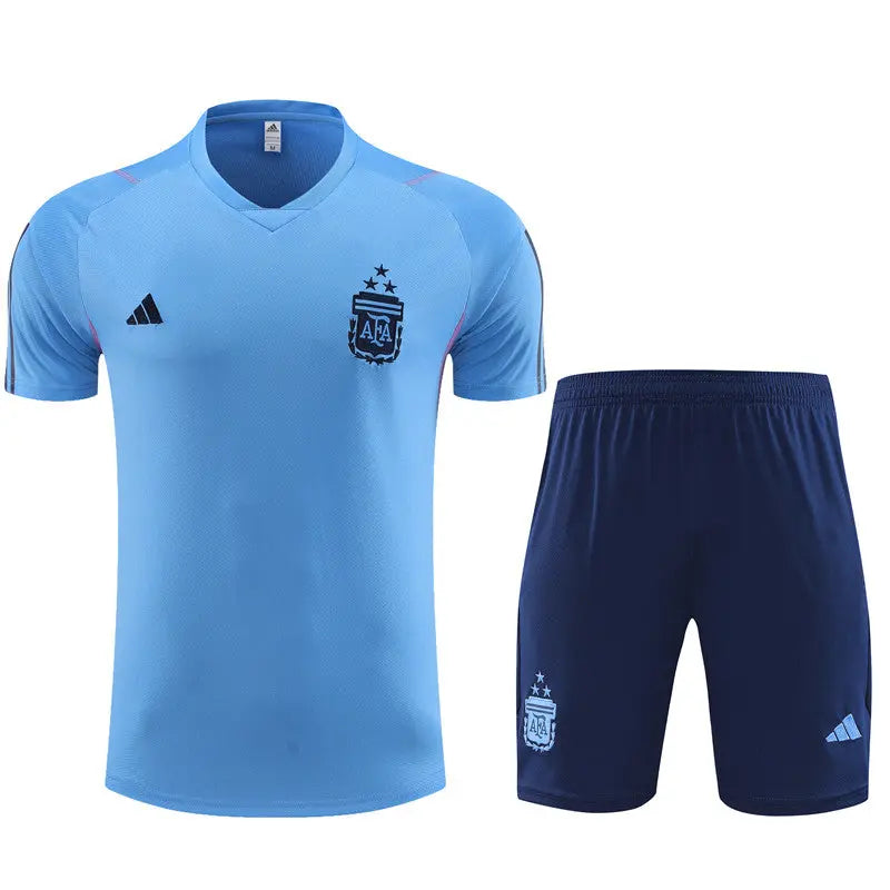 Argentina Short Sleeve Training Suit For Men T-shirt/short Football DXB