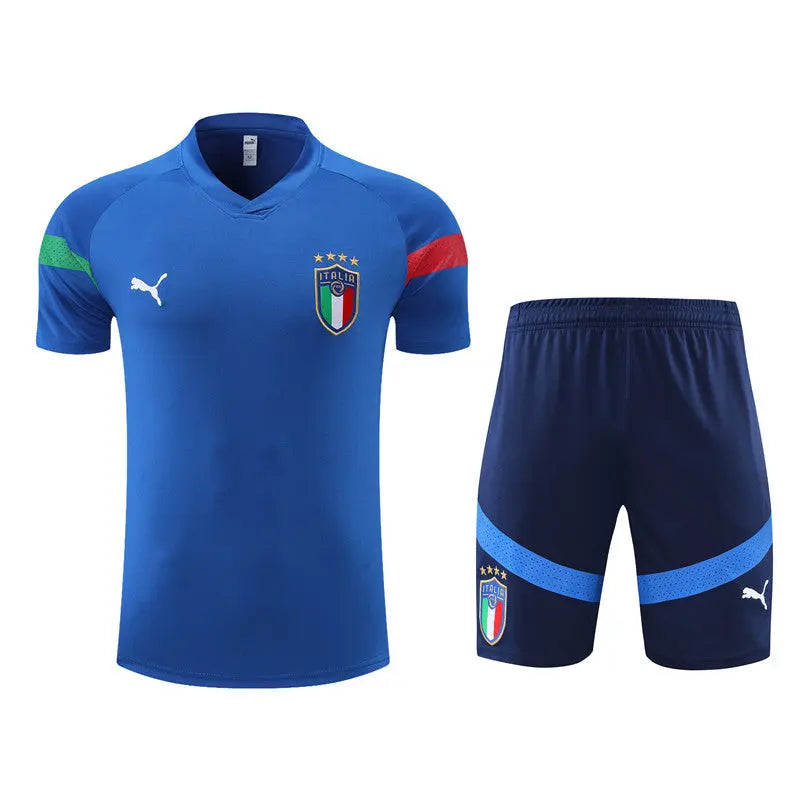 Italy Short Sleeve Training Suit For Kids T-shirt/short Football DXB