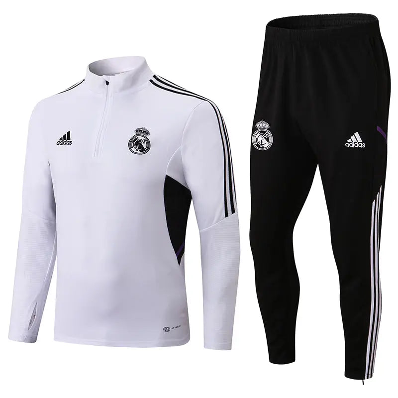 Kids Real Madrid Training Tracksuit Football DXB