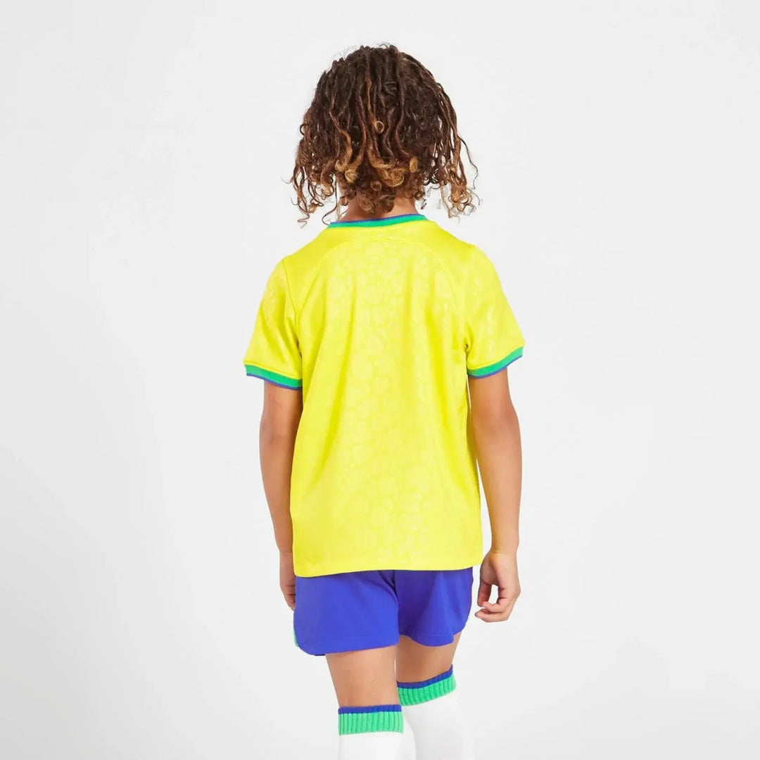 Nike Brazil 2022 Home Kit Children FootballDXB